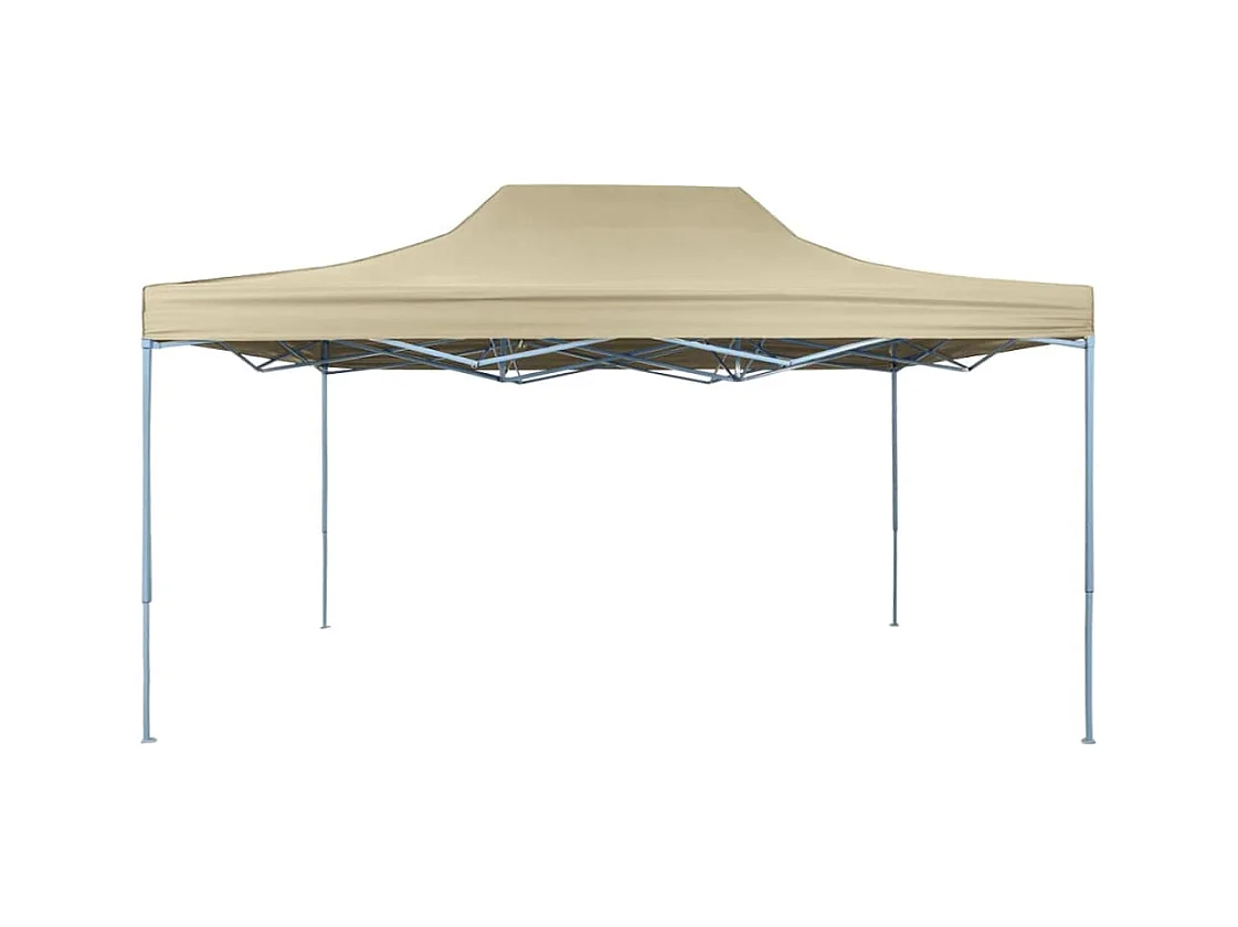 Tienda plegable 3 x 4,5 m Blanco crema