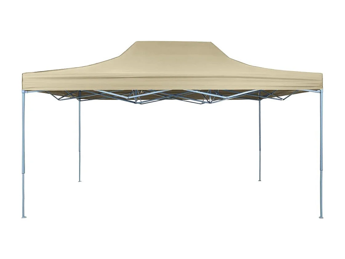 Tienda plegable 3 x 4,5 m Blanco crema