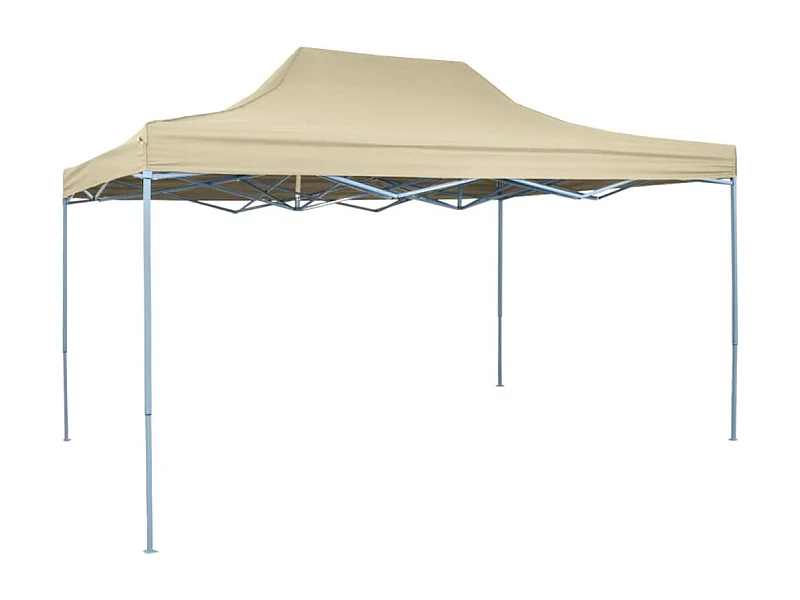 Tenda pieghevole 3 x 4,5 m Bianco crema