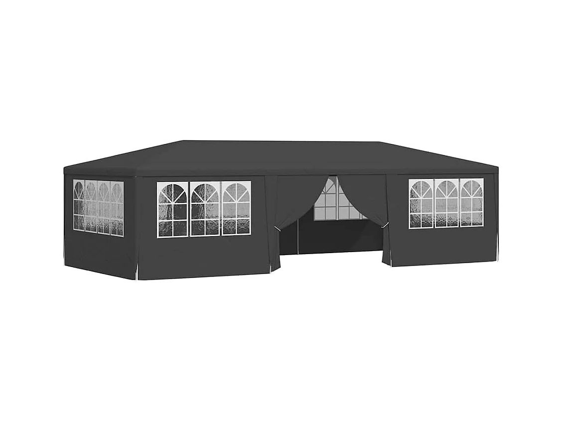 Carpa de recepción y paredes laterales 4x9 m Antracita 90 g/m²