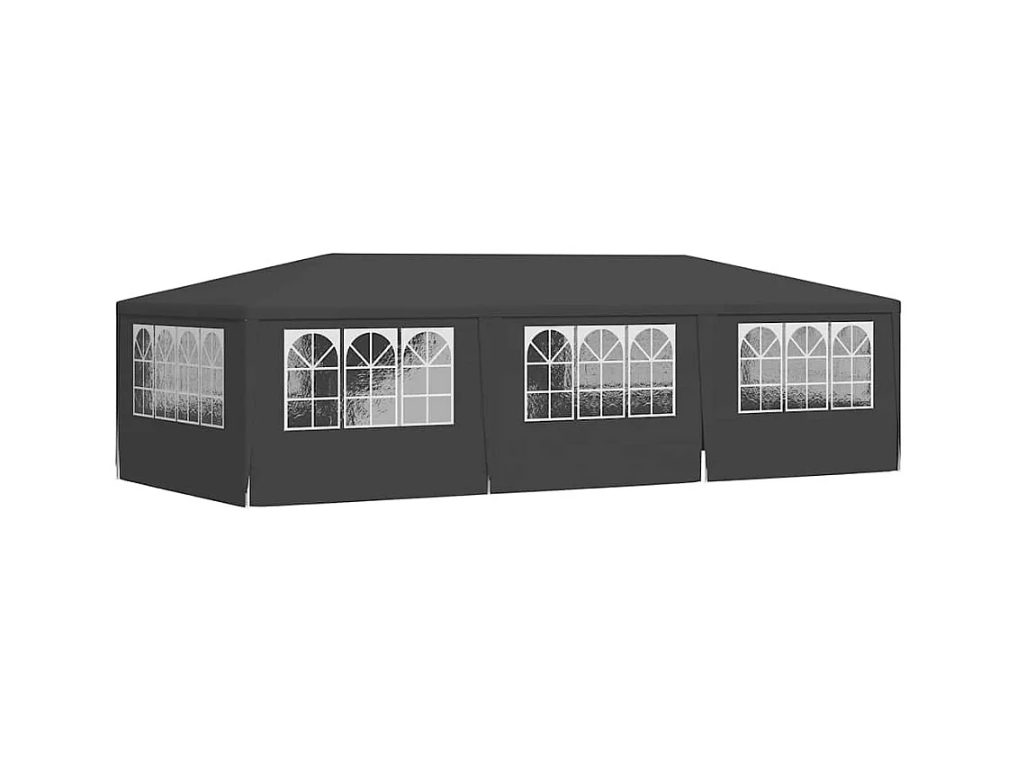 Carpa de recepción y paredes laterales 4x9 m Antracita 90 g/m²