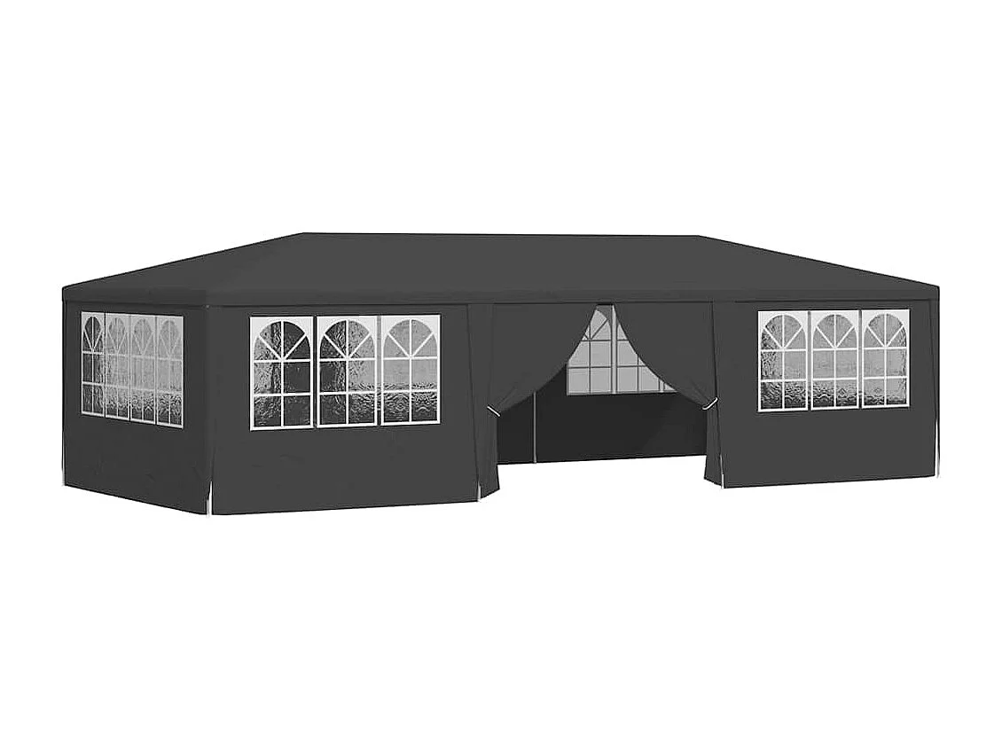 Carpa de recepción y paredes laterales 4x9 m Antracita 90 g/m²