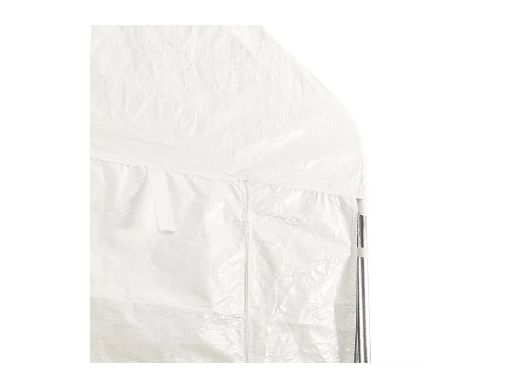 Gazebo met wit dak 6,69x4,08x3,22 m polyethyleen