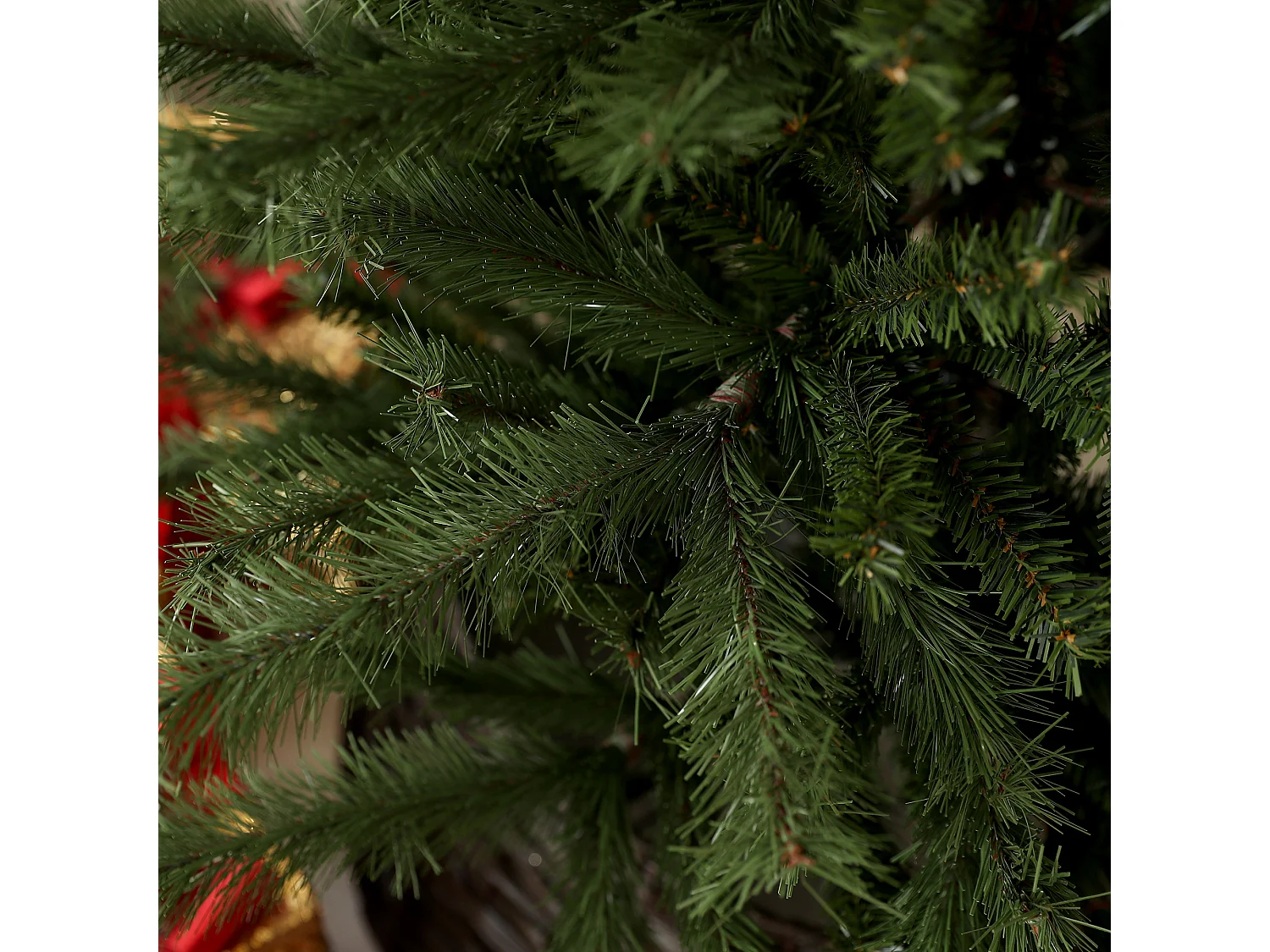 Árbol de Navidad artificial 180 cm, con patas de metal, ramas ignífugas, verde (Ø100 x 180 cm)