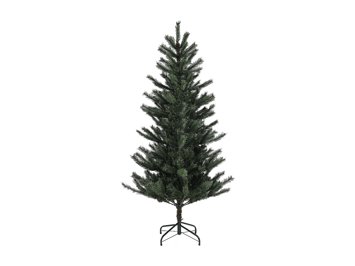 Árbol de Navidad artificial 180 cm, con patas de metal, ramas ignífugas, verde (Ø100 x 180 cm)
