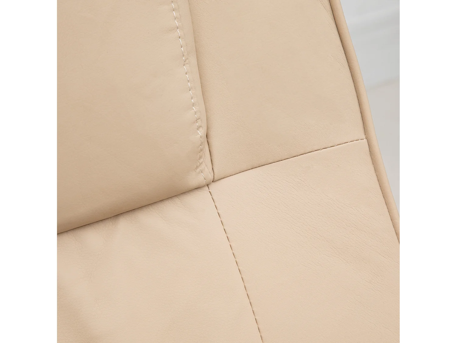 Relaxfauteuil met massagefunctie, kunstleer, crème (77x84x95 cm)