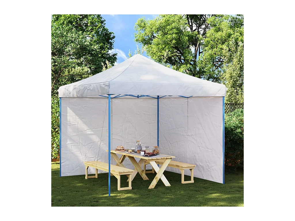 pareti per tenda da festa e cerniera in PE bianche