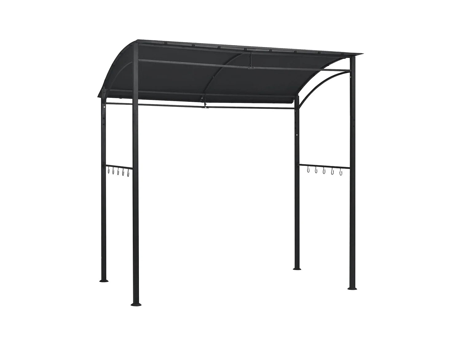 Cenador para barbacoa 215x150x220 cm Acero Antracita