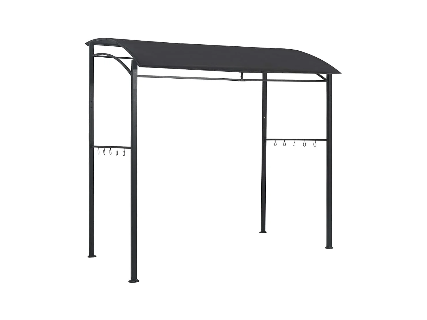 Cenador para barbacoa 215x150x220 cm Acero Antracita