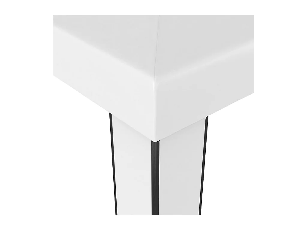 Tonnelle avec double toit et lumières LED 3x3 m Blanc