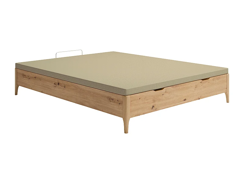Sommier coffre 140 x 190 cm - Naturel clair - VEONA de YSMÉE