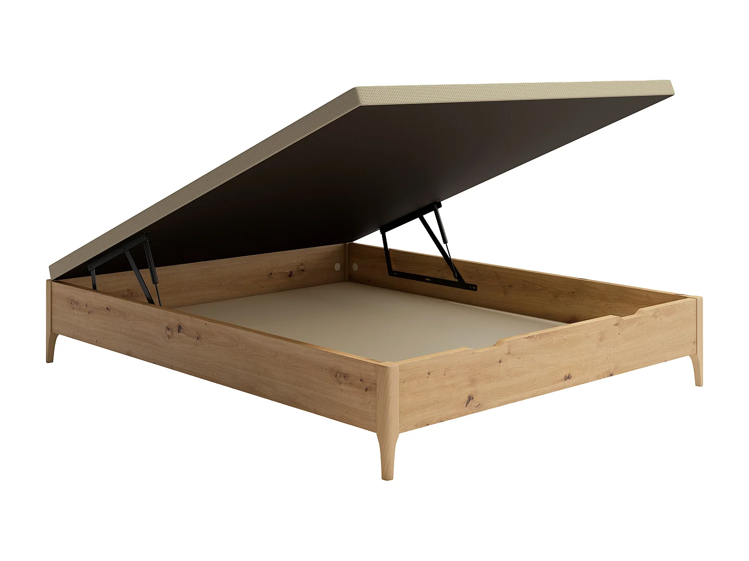 Sommier coffre 140 x 190 cm - Naturel clair - VEONA de YSMÉE