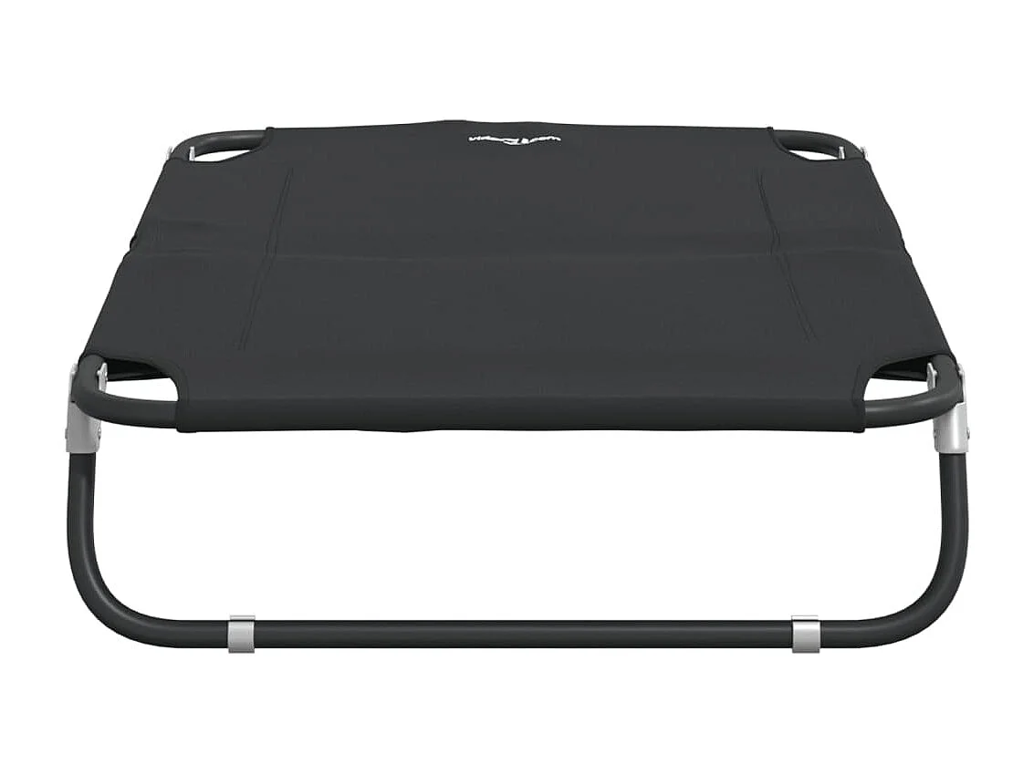 Éliane-Marie-Thérèse  Lit pour cen pliable anthracite tissu Oxford et acier