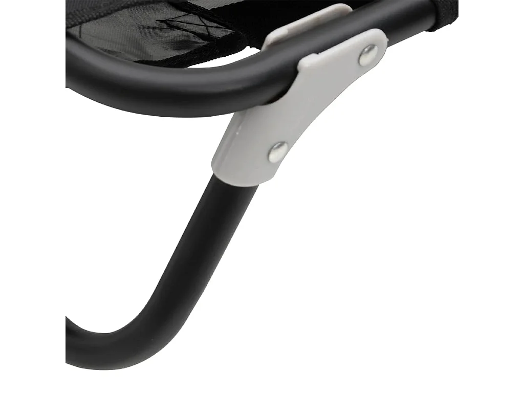 Éliane-Marie-Thérèse  Lit pour cen pliable anthracite tissu Oxford et acier