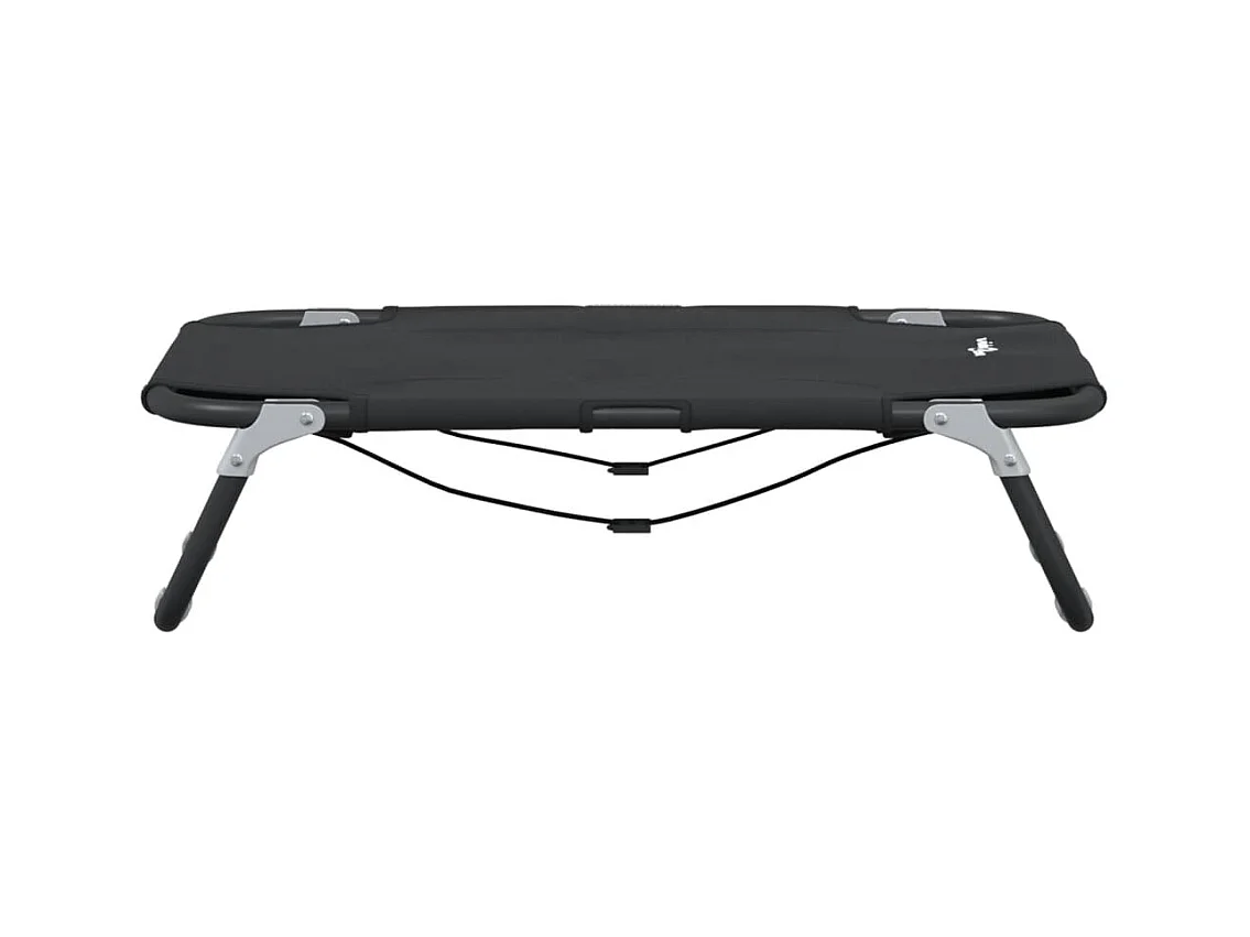 Éliane-Marie-Thérèse  Lit pour cen pliable anthracite tissu Oxford et acier