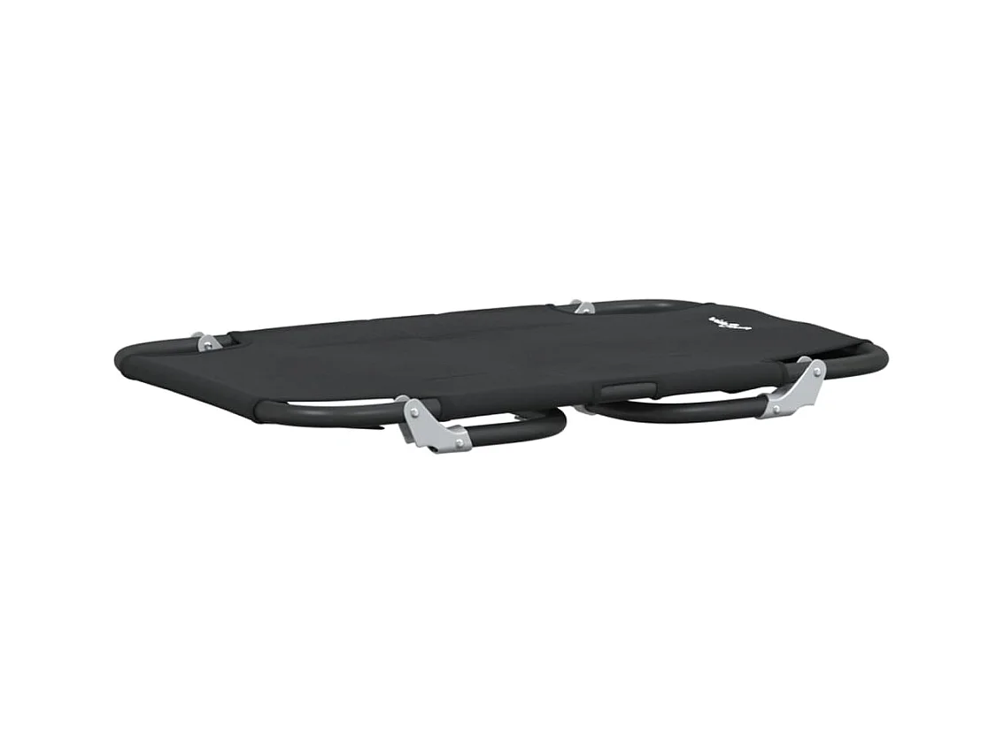 Éliane-Marie-Thérèse  Lit pour cen pliable anthracite tissu Oxford et acier