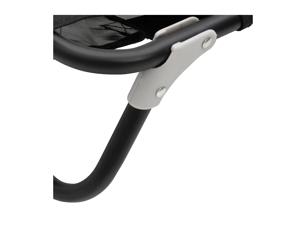 Éliane-Marie-Thérèse  Lit pour cen pliable anthracite tissu Oxford et acier