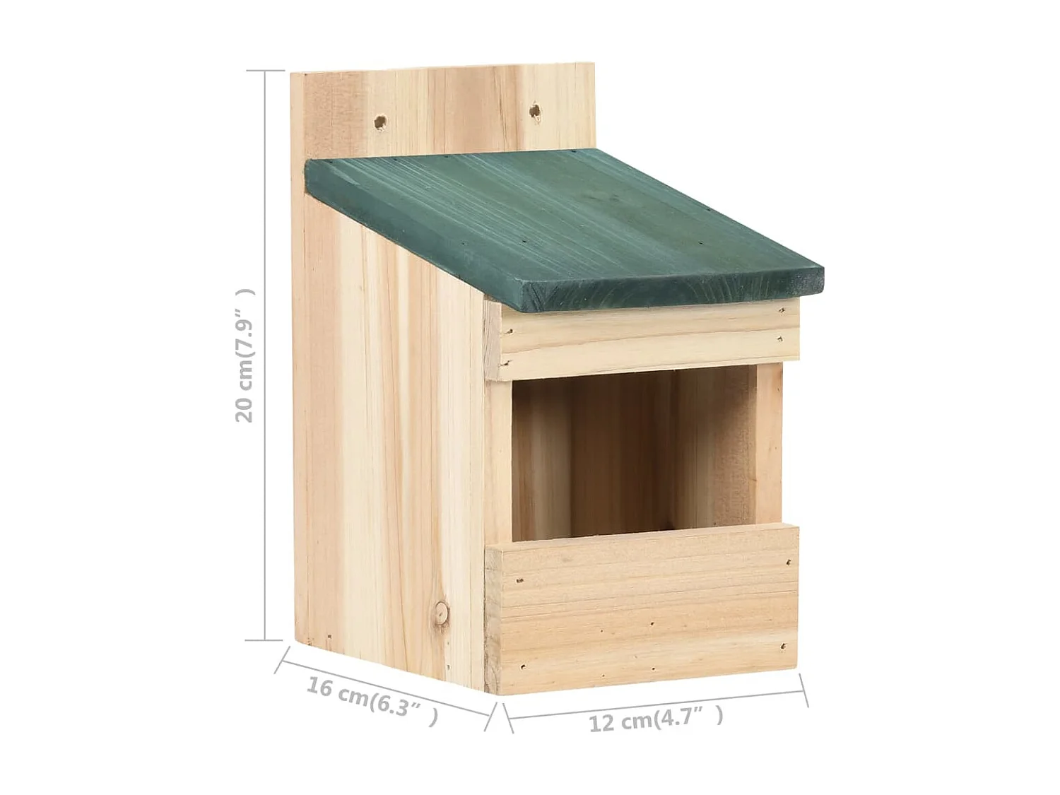 Garden Furniture -  Nichoirs 4 pcs 12x16x20 cm Bois de sapin