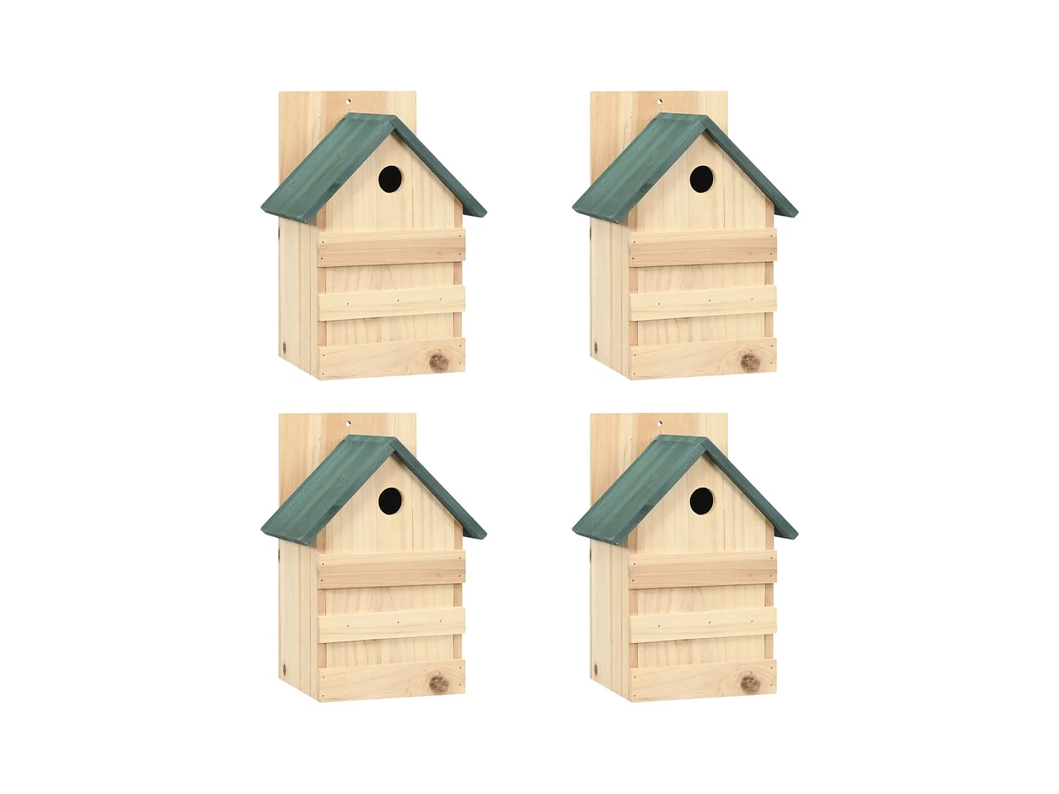 Garden Furniture -  Nichoirs 4 pcs 23x19x33 cm Bois de sapin