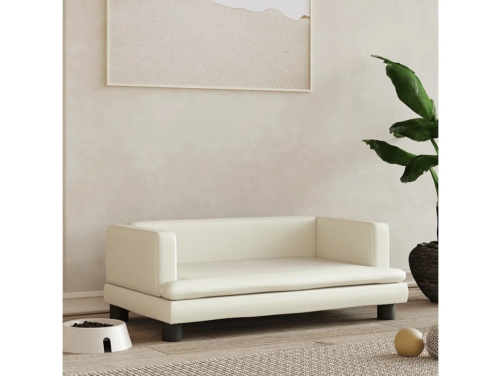 Asdee  Lit pour cen crème 80x45x30 cm similicuir