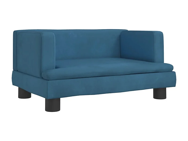 Asdee  Cama para perros de terciopelo azul 60x40x30 cm