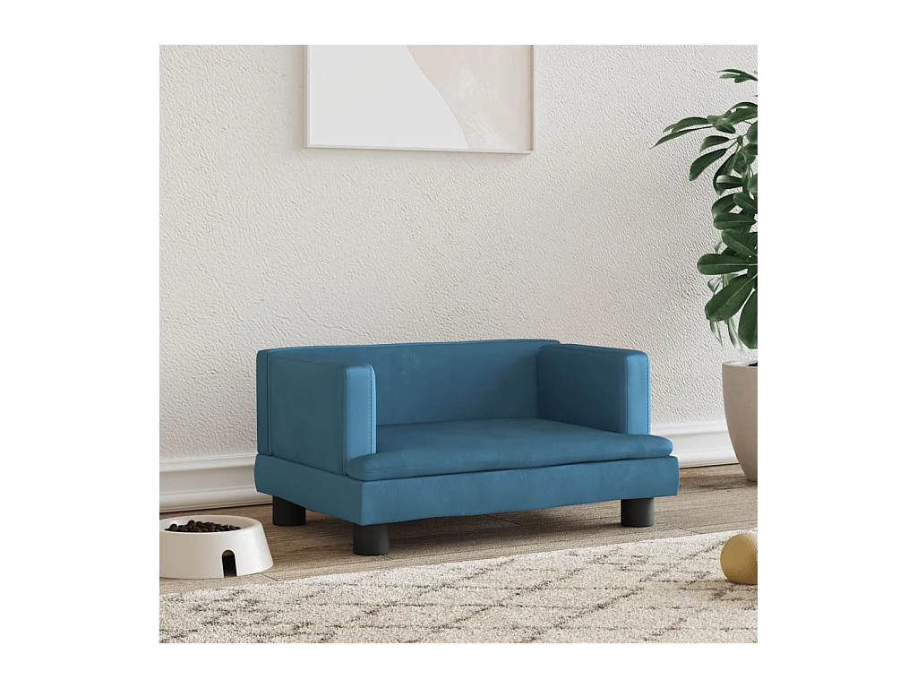 Asdee  Lit pour cen bleu 60x40x30 cm velours