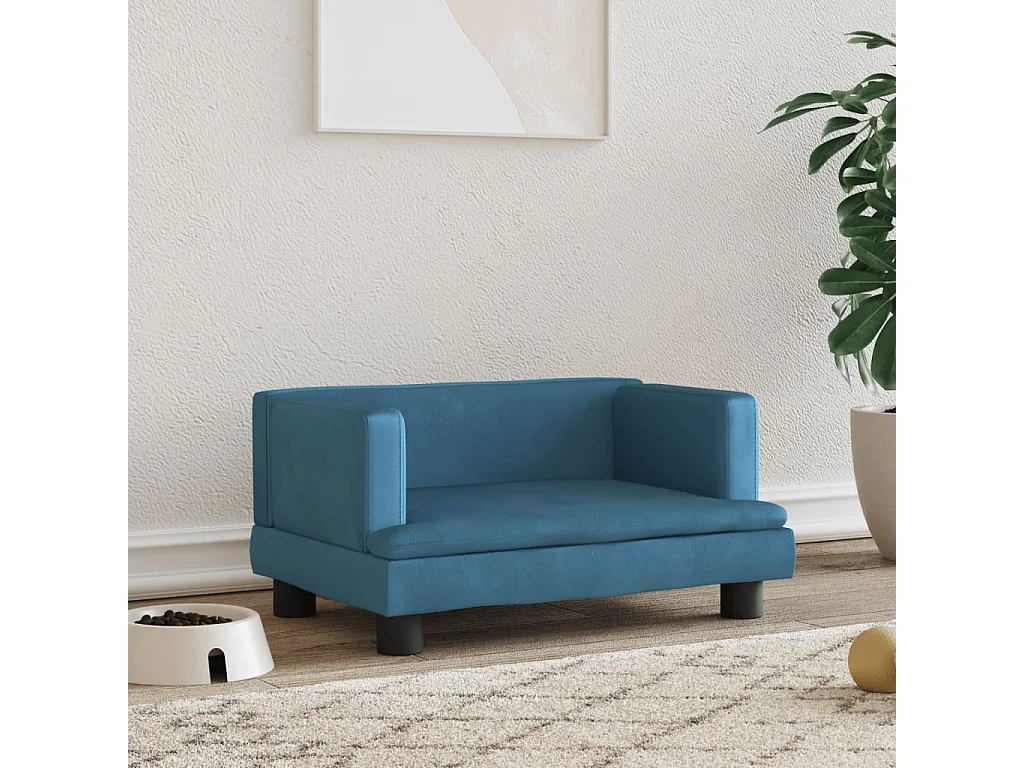 Asdee  Lit pour cen bleu 60x40x30 cm velours