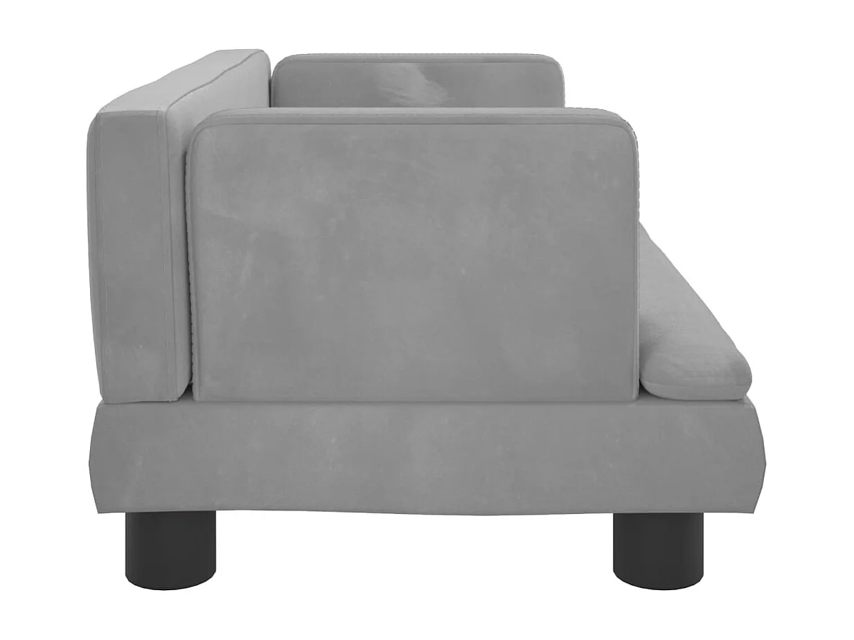 Asdee  Lit pour cen gris clair 60x40x30 cm velours