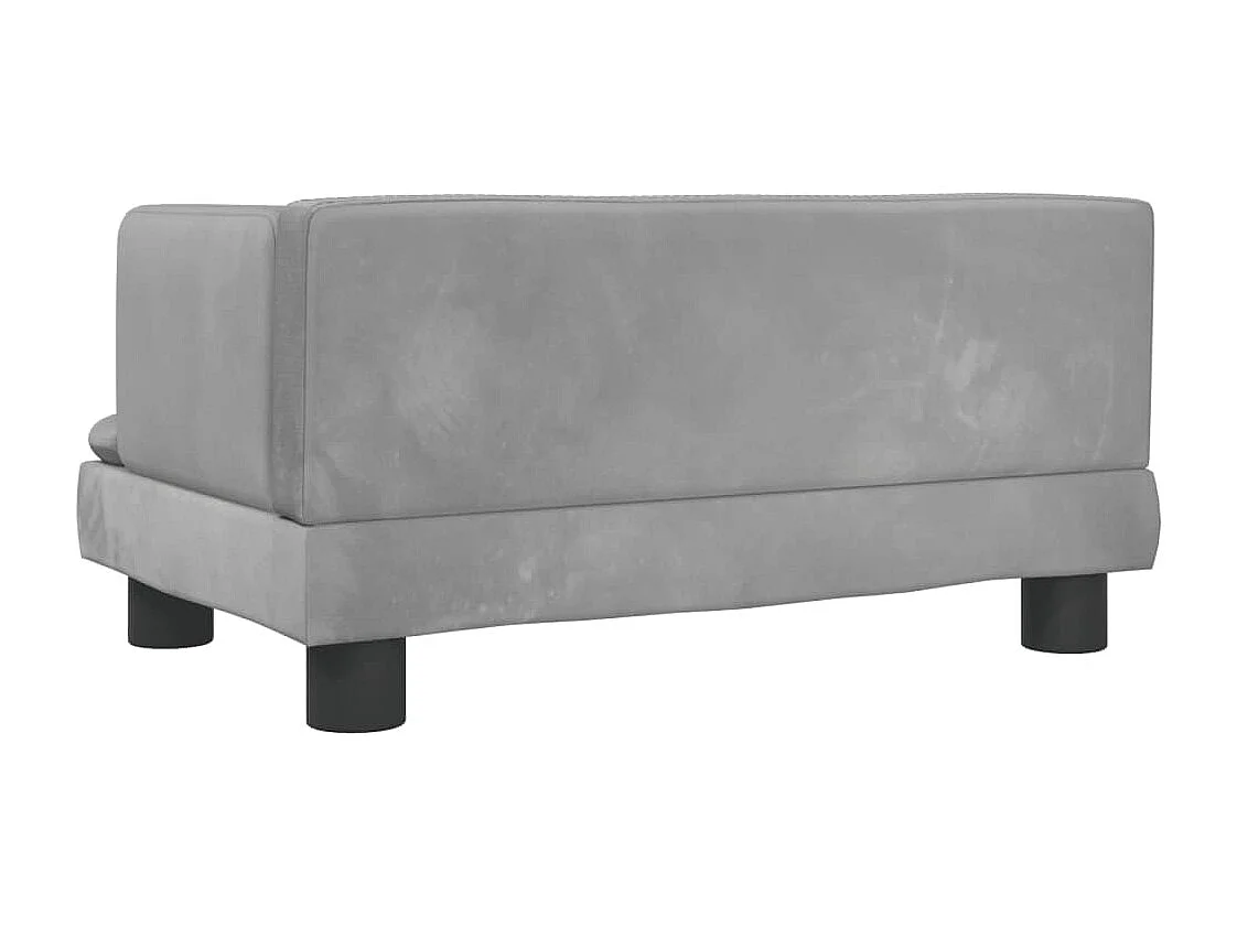 Asdee  Lit pour cen gris clair 60x40x30 cm velours