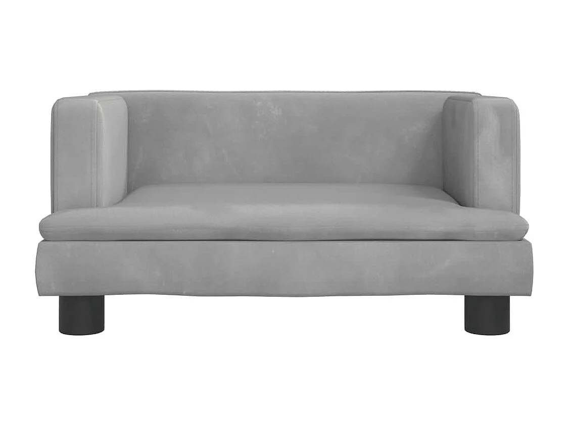 Asdee  Lit pour cen gris clair 60x40x30 cm velours