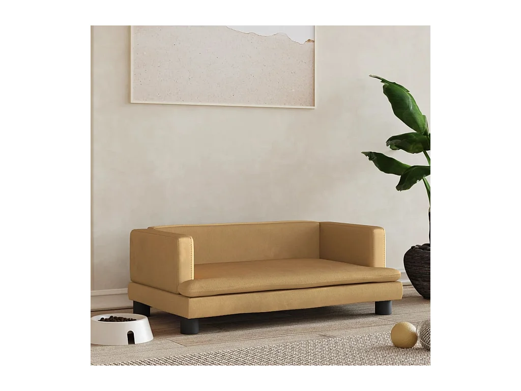 Asdee  Lit pour cen marron 80x45x30 cm velours