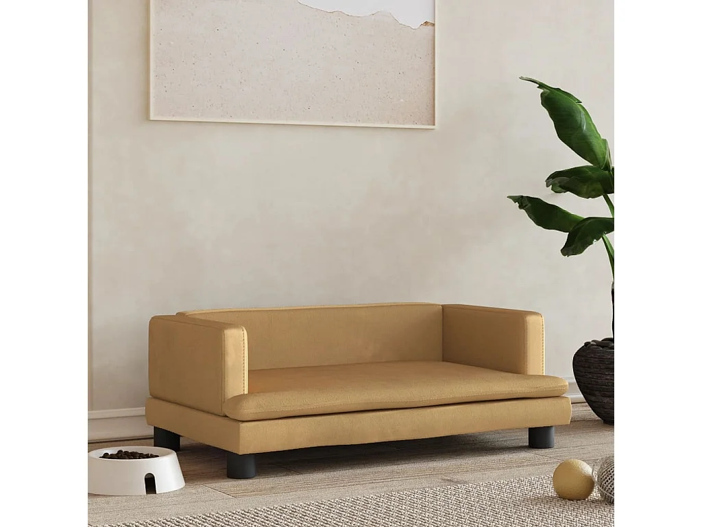 Asdee  Lit pour cen marron 80x45x30 cm velours