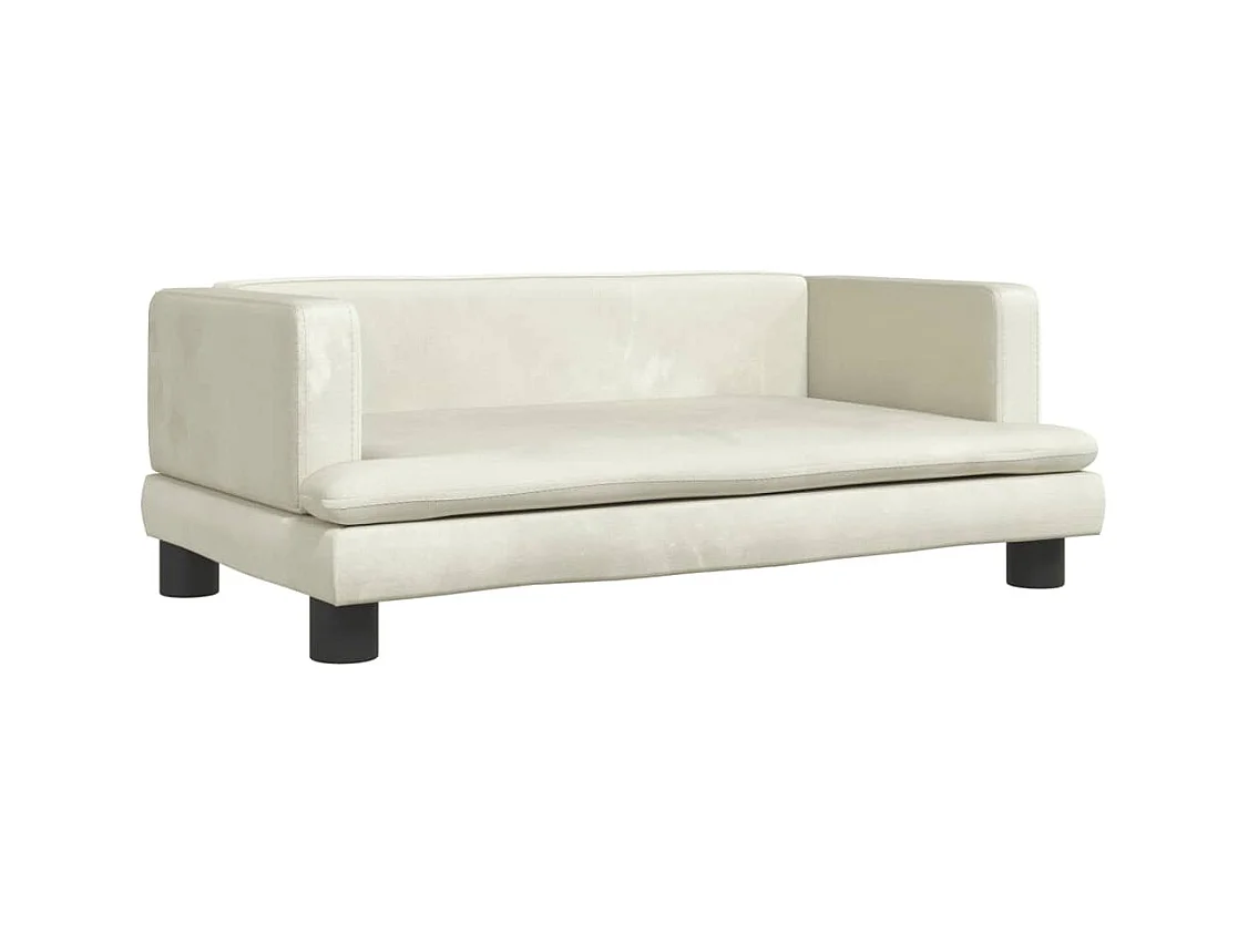 Asdee  Hondenmand 80x45x30 cm fluweel crèmekleurig