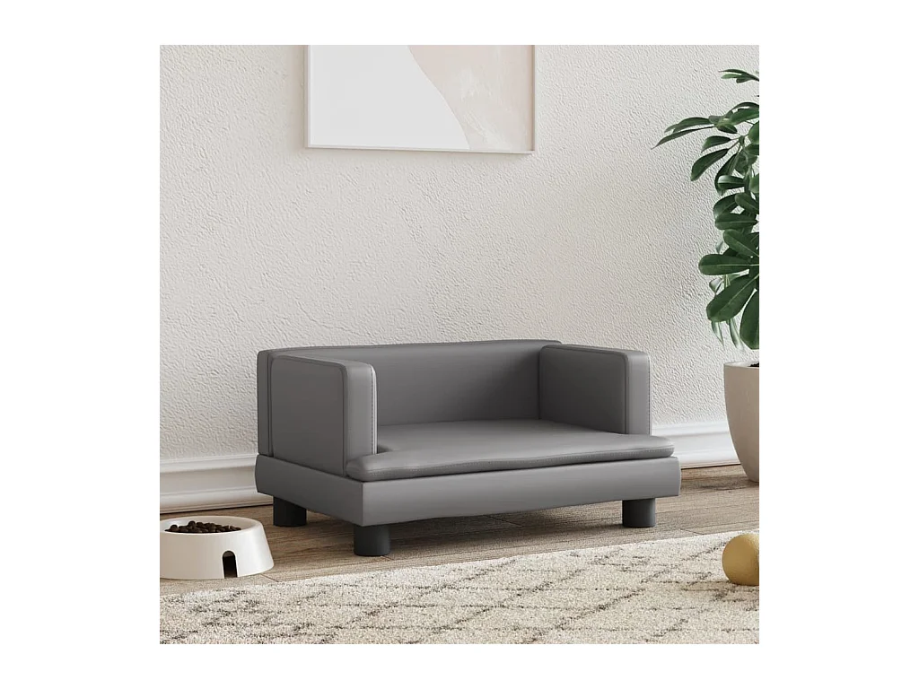 Asdee  Lit pour cen gris 60x40x30 cm similicuir