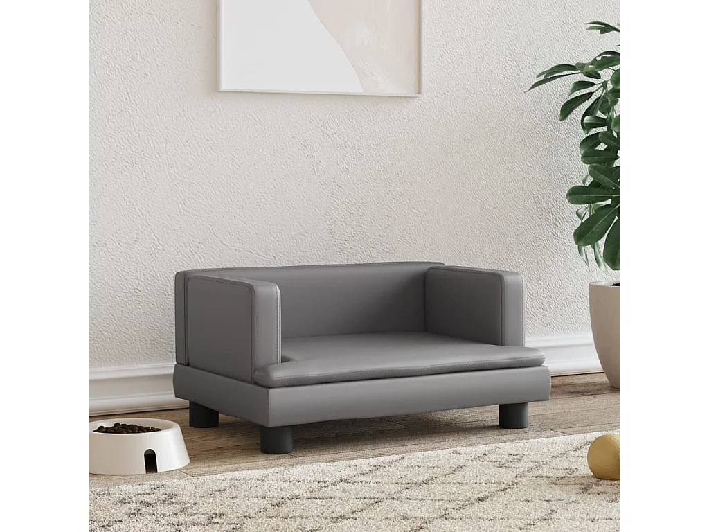 Asdee  Lit pour cen gris 60x40x30 cm similicuir