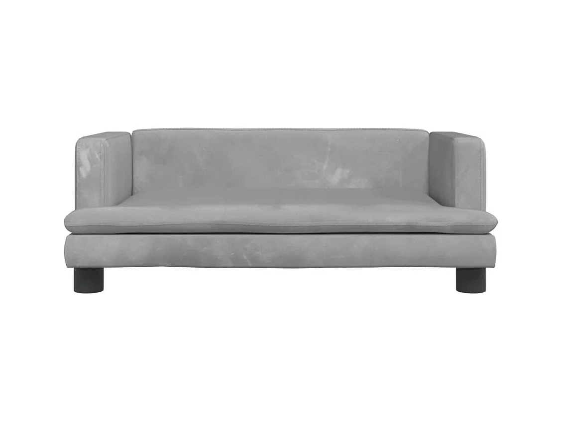 Asdee  Lit pour cen gris clair 80x45x30 cm velours
