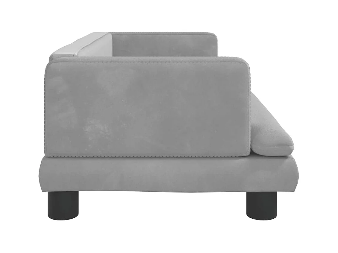 Asdee  Lit pour cen gris clair 80x45x30 cm velours
