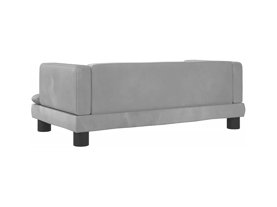 Asdee  Lit pour cen gris clair 80x45x30 cm velours