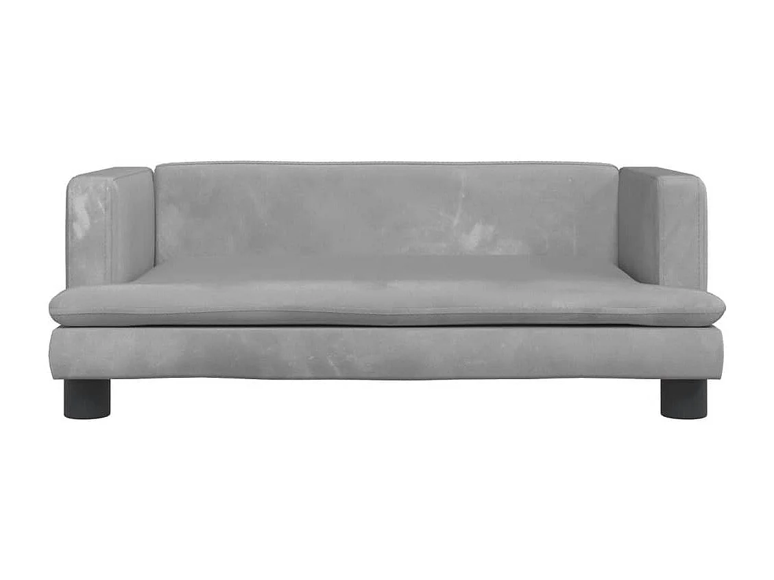 Asdee  Lit pour cen gris clair 80x45x30 cm velours