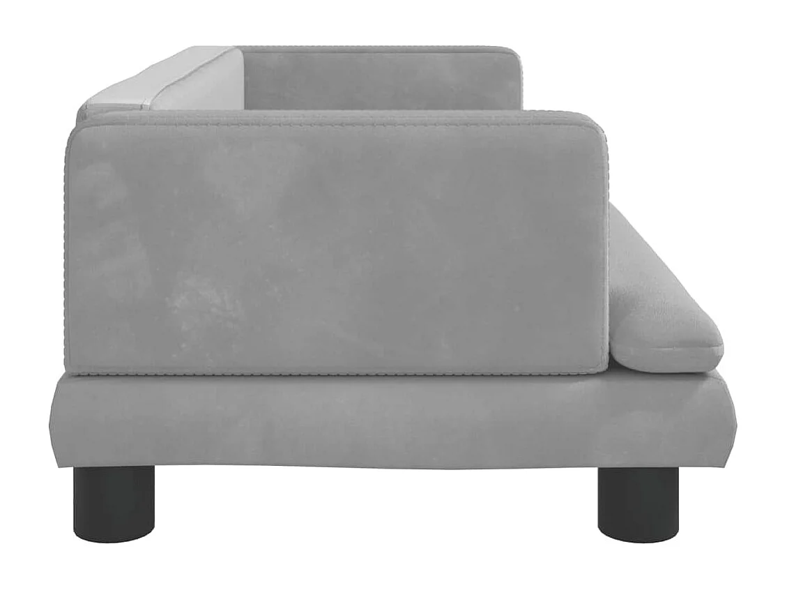 Asdee  Lit pour cen gris clair 80x45x30 cm velours