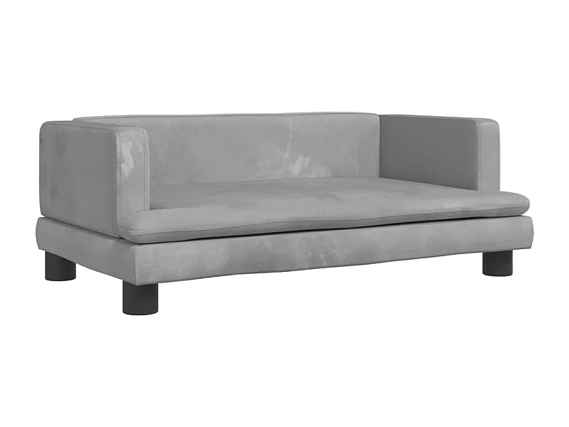 Asdee  Lit pour cen gris clair 80x45x30 cm velours