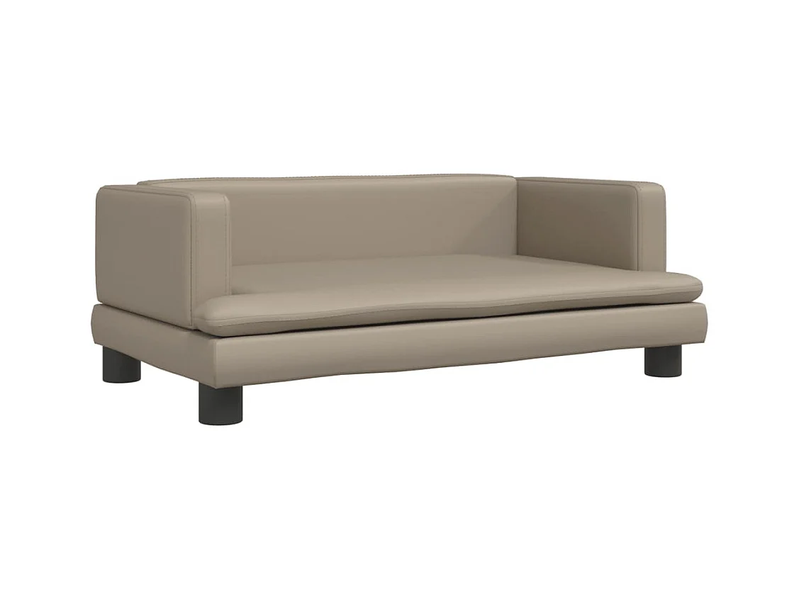 Asdee  Cama para perros de cuero sintético color capucno 80x45x30 cm