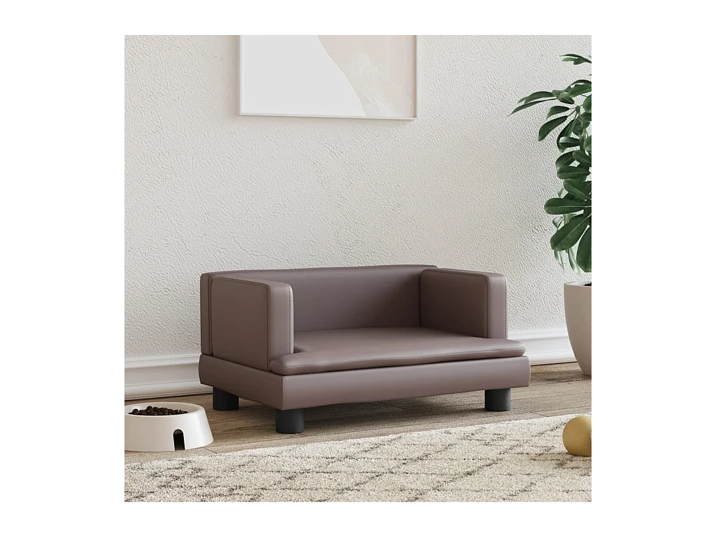 Asdee  Lit pour cen marron 60x40x30 cm similicuir