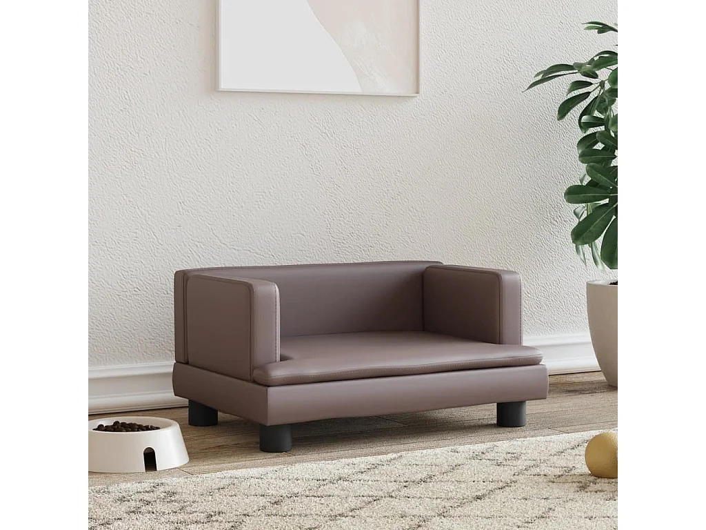 Asdee  Lit pour cen marron 60x40x30 cm similicuir