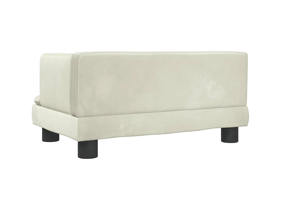 Asdee  Hondenmand 60x40x30 cm fluweel crèmekleurig