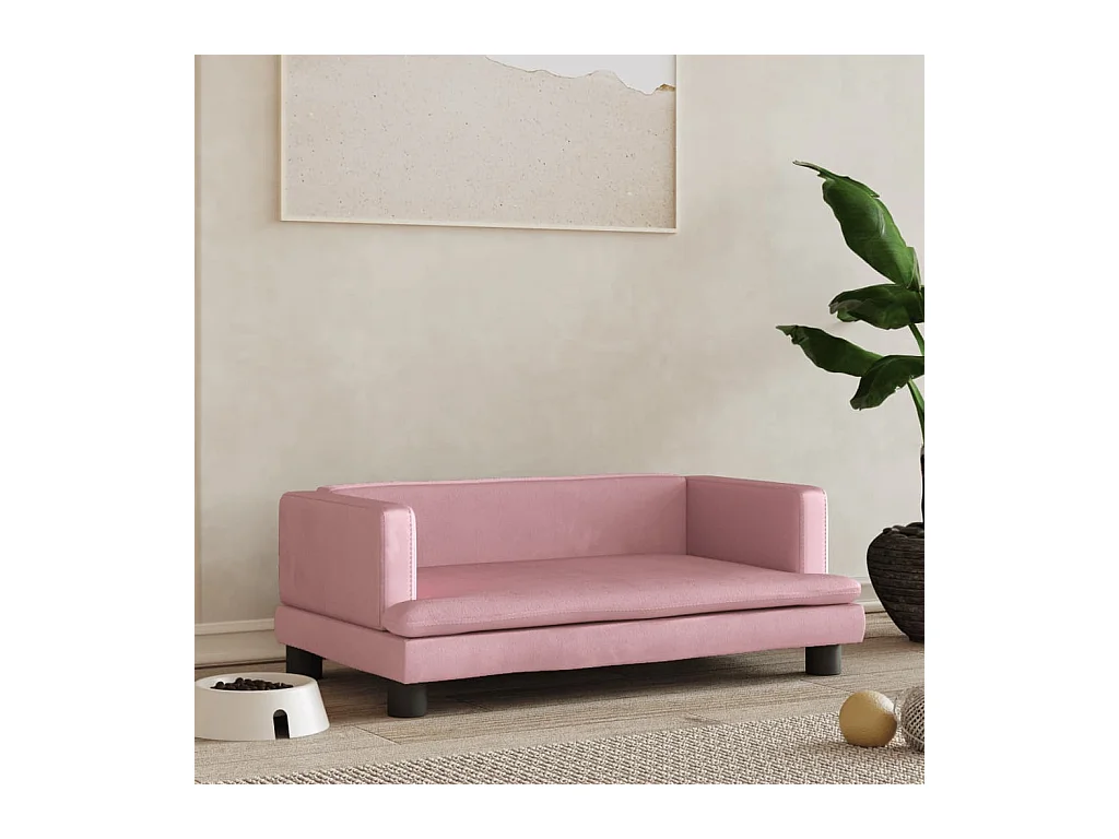 Asdee  Lit pour cen rose 80x45x30 cm velours