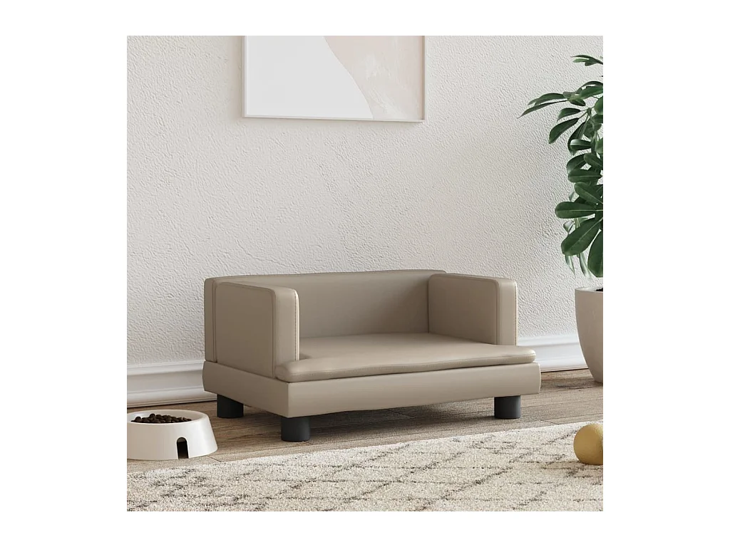 Asdee  Lit pour cen cappuccino 60x40x30 cm similicuir