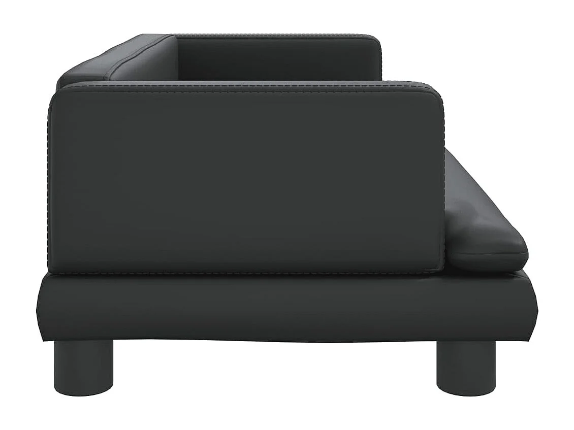 Asdee  Lit pour cen noir 80x45x30 cm similicuir