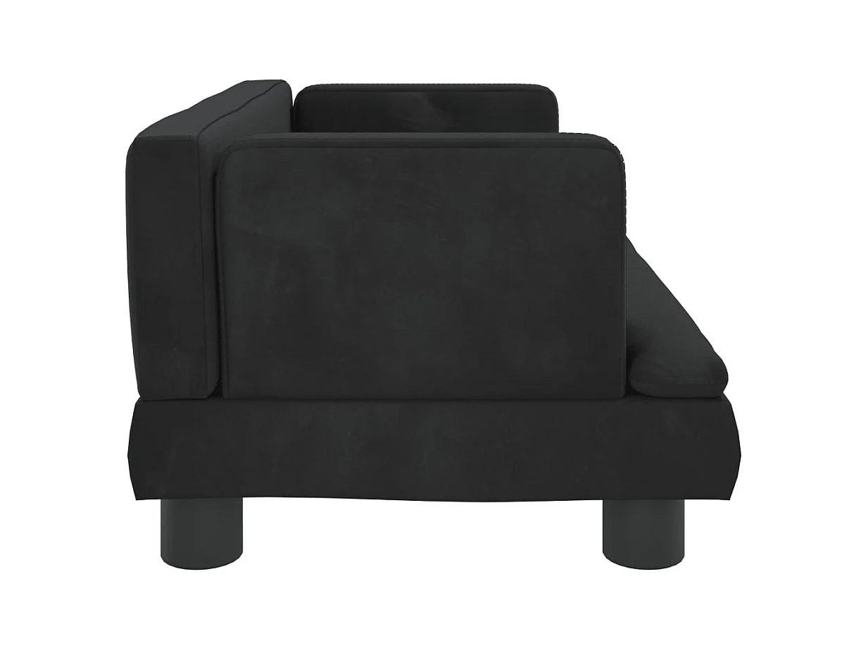 Asdee  Lit pour cen noir 60x40x30 cm velours