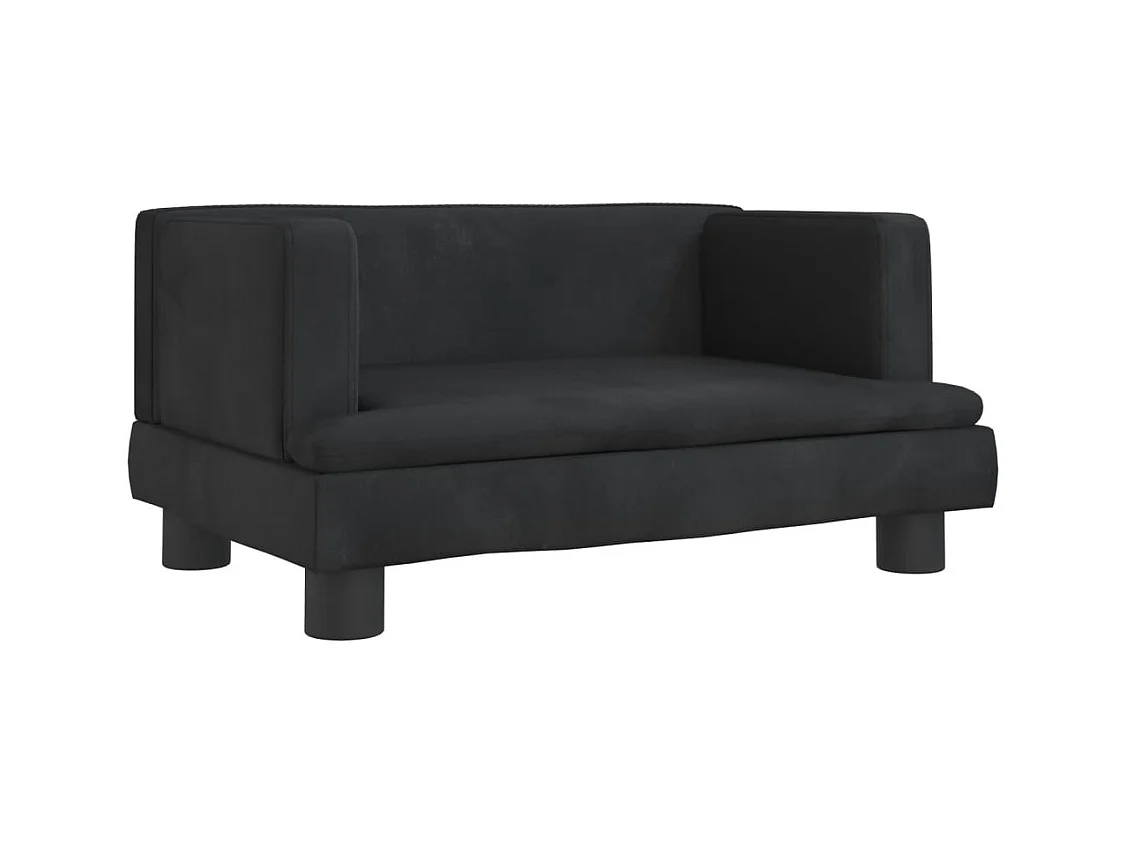 Asdee  Hondenmand 60x40x30 cm fluweel zwart